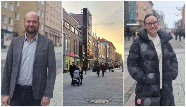 personer och gata
