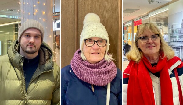 kollagebild på tre personer