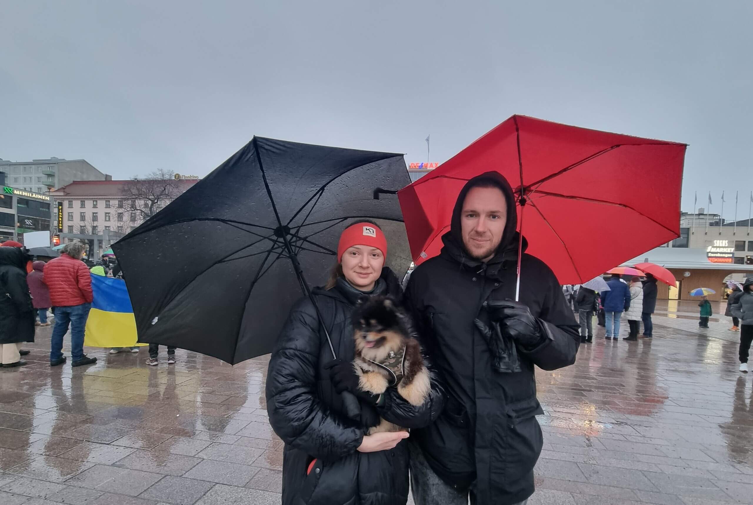 kvinna, hund och man