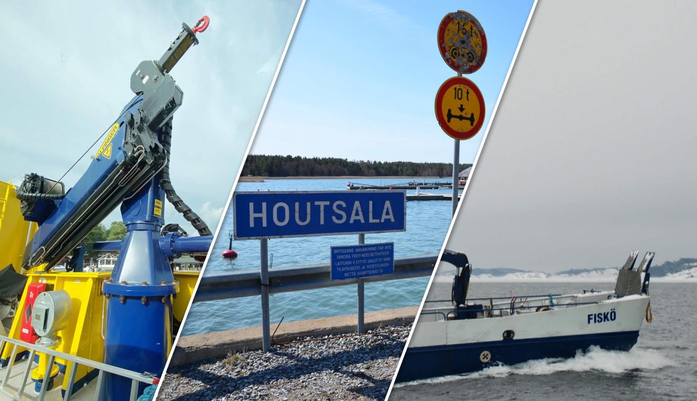 ett bildkollage med förbindelsebåtar och bryggor