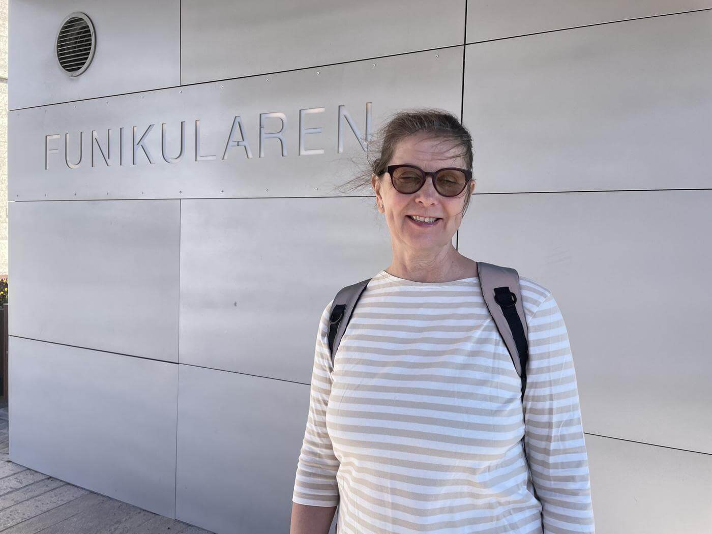 Katriina Kerppola vid Funikularens station på Kakolabacken.