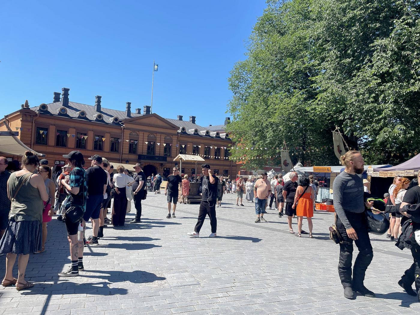 Bild från Gamla stortorget undder Medeltida Åbo.
