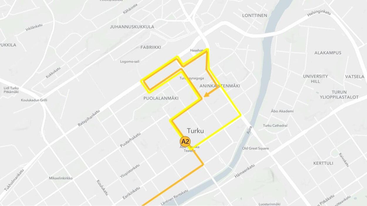 karta över bussrutter till ny järnvägsstation